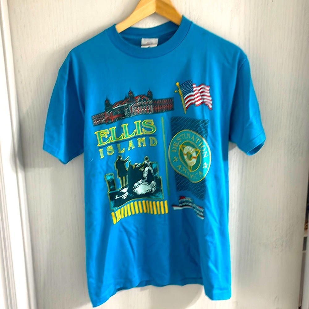 Vintage Ellis Island T-Shirt Jerzeez Brand - Picture 1 of 2